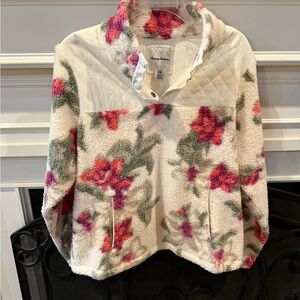 Tommy Bahama White and Pink Floral Pullover